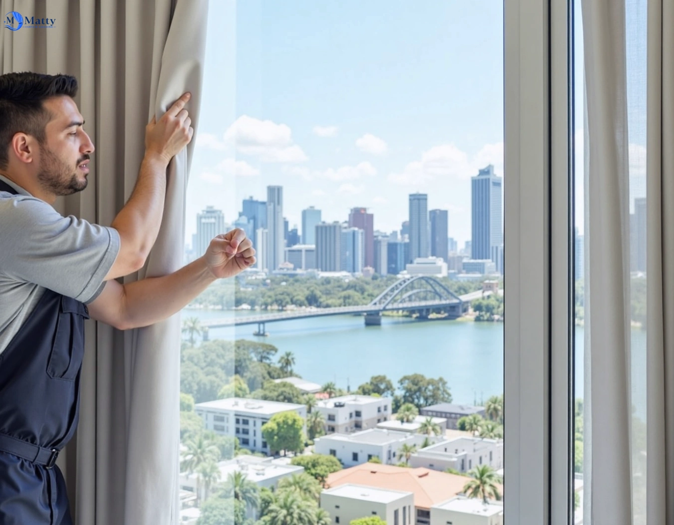 Professional curtain steam cleaning service boondall QLD by Matty Curtain Cleaning
